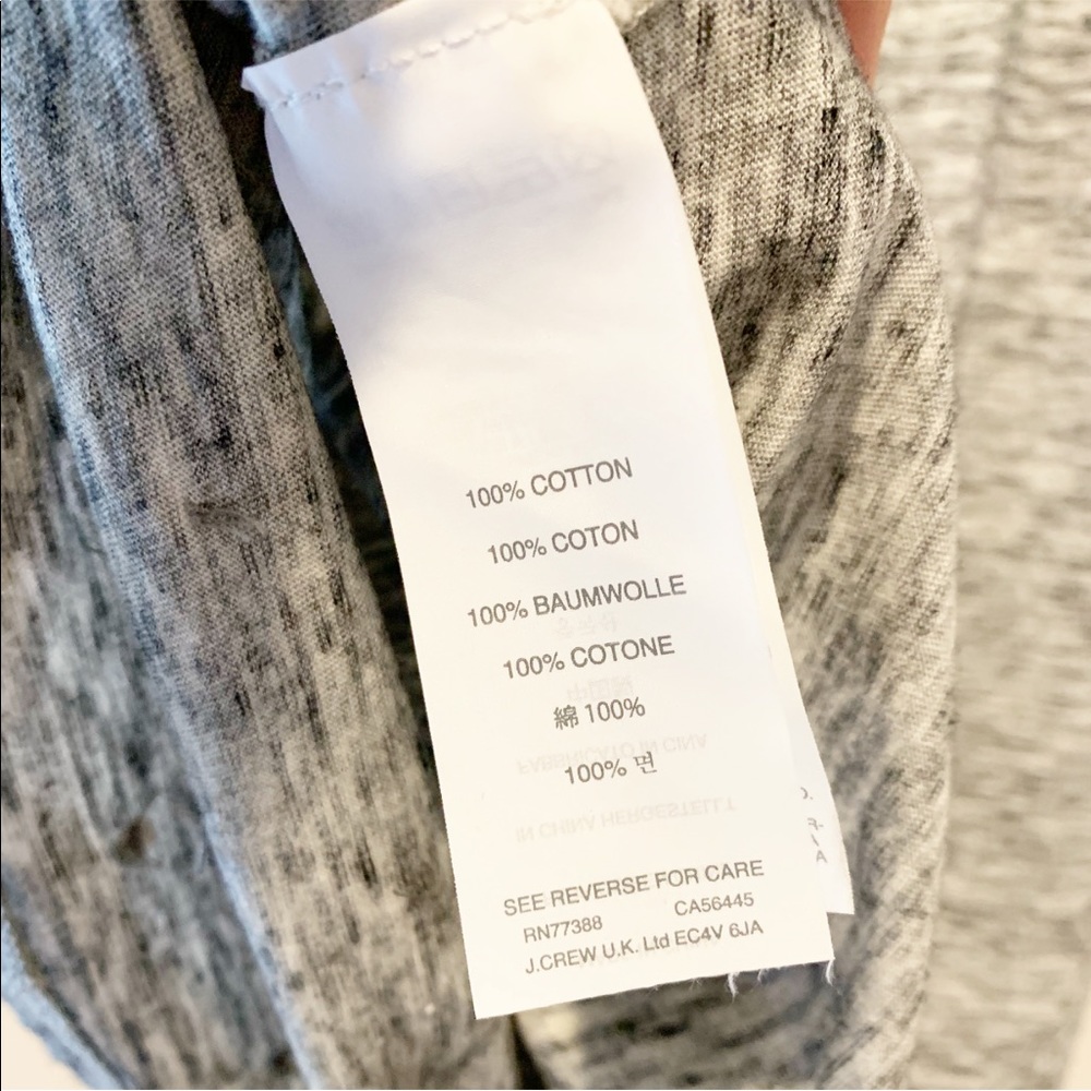 J. Crew Sequin Grey Top Tee Shirt - Picture 8 of 8